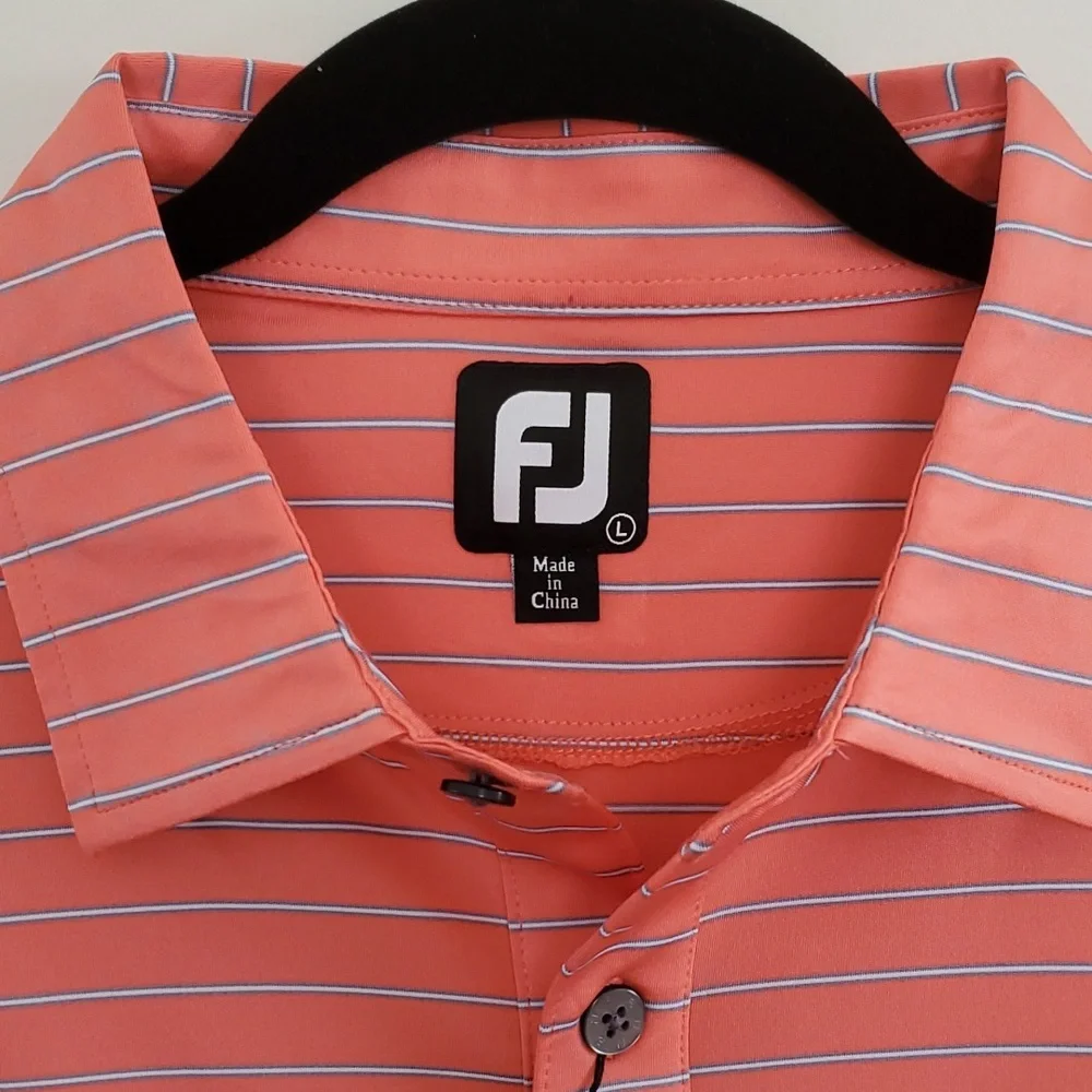 Footjoy Golf Shirt - Triple Pinstripe - Picture 3 of 7